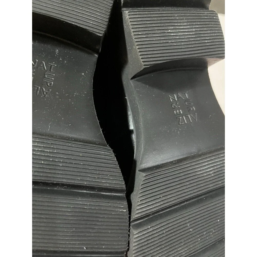 Naturalizer Black Platform Loafers